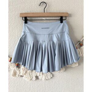 Gold Hinge Fairview Blue Pleated Tennis Mini Skirt Lined Yoga Pilates Athletic S